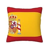 NIXNUT Funda de cojín de terciopelo con diseño de bandera de España, funda de...