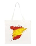 Tipolitografia Ghisleri Shoppers algodón bandera abstracta España asas largas...