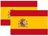 Durabol Bandera de España 2pcs (España 150 * 90 cm Polister)