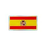 4R Quattroerre.it 14002 Etiqueta Adhesiva 3D Bandera de España HQ, 88 x 40 mm