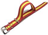 N.A.T.O Zulu G10 Watch Strap with Spanish Flag Size 18mm to 22mm