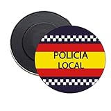 IMAN REDONDO. POLICIA LOCAL CON BANDERA DE ESPAÑA