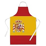 Delantal impreso para hombre, diseño de bandera de España