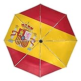 DEZIRO Bandera de España al aire libre?Paraguas automático abierto a prueba de...