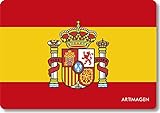 Imán Bandera España con Escudo 80x55 mm.