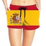 LLOOP Bandera de España Mujer Pantalones de Playa Blanco Playa Bañador...