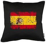 TShirt-People Cojín con la bandera de España vintage, con relleno, 40 x 40 cm
