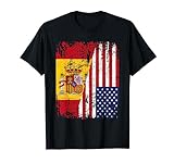 AMÉRICA ESPAÑA BANDERA de la AMISTAD | USA ESTADOS UNIDOS Camiseta
