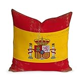 Fundas de cojín con bandera de España de 20 x 20 pulgadas, fundas de almohada...