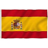 Bandera de España, Grande Bandera Nacional Española Poliéster 150 x 90 cm,...