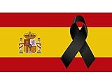 Oedim Bandera de España con Crespón | Medidas 85x150cm | Reforzada y con...