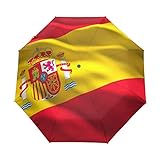 GAIREG Paraguas plegable con diseño de bandera de España, resistente al...
