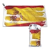 Toalla de secado rápido impresa con la bandera de España con bolsa de...