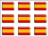 Artimagen Pegatina Bandera Rectángulo 9 uds. España Resina 16x11 mm/ud.