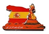 imán de Nevera. bailaora de Flamenco español. Bandera de españa Vestido de...