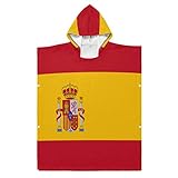 All3DPrint Toalla de baño con bandera de España para niños, toalla de baño,...