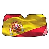 Parasol para parabrisas y parabrisas con patrón de bandera de España