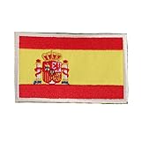Ohrong Parche bordado de la bandera nacional de España con emblema de España y...