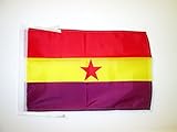 AZ FLAG Bandera ESPAÑA Republicana Estrella ROJA 45x30cm - BANDERINA DE LA...