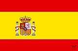 WHATABUS Pegatina bandera de España como pegatina 8,5 x 5,5 cm