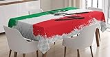 ABAKUHAUS Italia Mantele, Bandera Italiana del Grunge Colorido, Fácil de...
