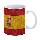 Taza de café divertida con la bandera del Grunge de España, 11 onzas, taza de...