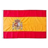 Bandera España Bordada, Bandera españa grande para Exterior 90x150cm, Bandera...