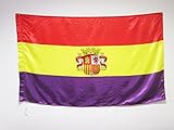 AZ FLAG Bandera ESPAÑA Republicana con Escudo 150x90cm en Raso para Palo -...