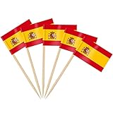 Ahfulife 200 Bandera de Palillos de Dientes España, Sándwich Bandera de...