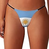 Tangas de la bandera de Argentina para mujer, ropa interior de tanga, parte...
