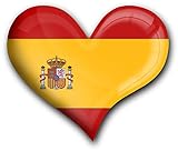 Muy Fuerte imán para frigorífico en la Forma de corazón Bandera España