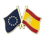 Gemelolandia | Pin de Solapa Bandera de la Unión Europea y Bandera de España |...