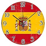 Vinisong Reloj de arte de España, bandera de España, relojes de pared de PVC,...