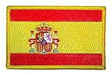 Parche Bordado Bandera España con Velcro y para Planchar con Escudo (Velcro)