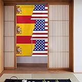 Cortinas opacas con la bandera de España Americana de 56 x 34 pulgadas,...