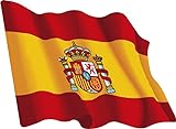 Artimagen Pegatina Bandera Ondeante España 80x60 mm.
