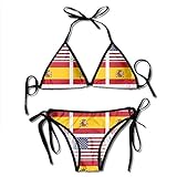 AmyNovelty Mujer Bañador,Bikini con Estampado De La Bandera Americana Y De La...