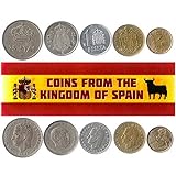 5 Monedas Diferentes - Moneda Extranjera Española Antigua Y Coleccionable para...