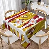 Mantel de bandera de España: mantel redondo de poliéster lavable de 60 x 60...